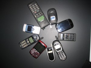 The Evolution of My Cellphone collection. ©MrsEnginerd